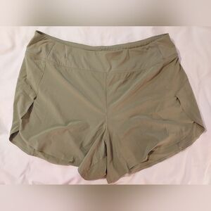 Athleta "Run With It" shorts in  Eucalyptus Olive - 3X